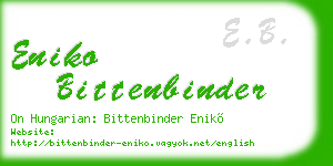 eniko bittenbinder business card